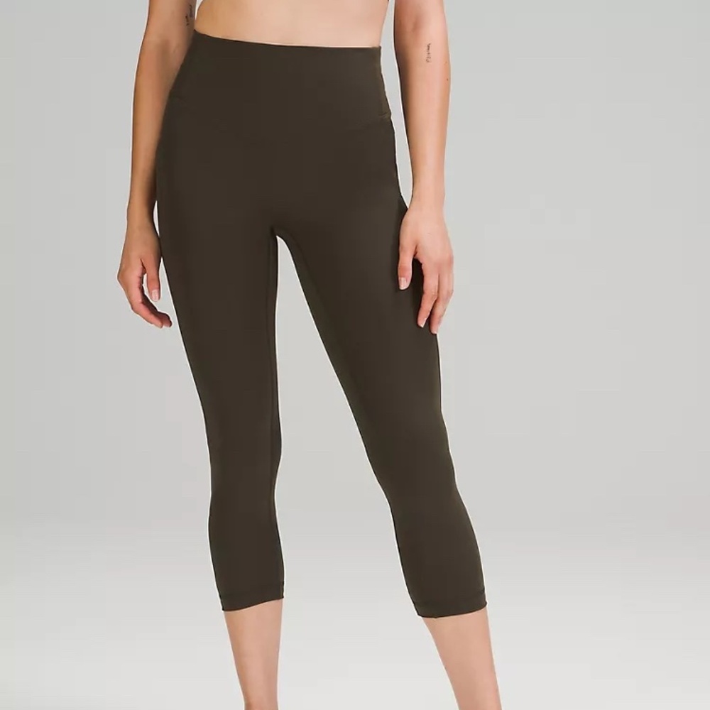 lululemon All The Right Places Crop legging, Size 4, Dark Olive, NWOT
